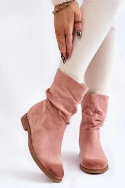 Clearance Damskie Zamszowe Wysokie Botki Różowe Venis Damskie Czarne Botki|Brązowe I Beżowe Botki