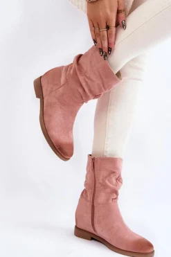 Clearance Damskie Zamszowe Wysokie Botki Różowe Venis Damskie Czarne Botki|Brązowe I Beżowe Botki