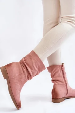 Clearance Damskie Zamszowe Wysokie Botki Różowe Venis Damskie Czarne Botki|Brązowe I Beżowe Botki