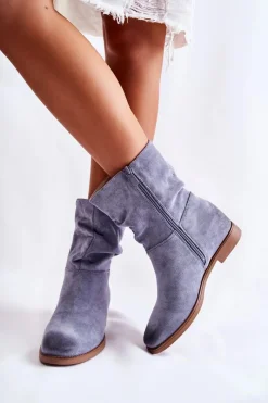 Best Damskie Zamszowe Wysokie Botki Niebieskie Venis Damskie Czarne Botki|Brązowe I Beżowe Botki