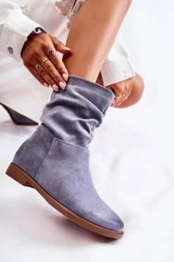 Best Damskie Zamszowe Wysokie Botki Niebieskie Venis Damskie Czarne Botki|Brązowe I Beżowe Botki