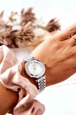 Discount Ernest Damskie Zegarek Na Bransolecie Z Cyrkoniami Srebrny