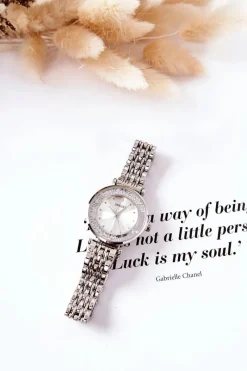 Discount Ernest Damskie Zegarek Na Bransolecie Z Cyrkoniami Srebrny