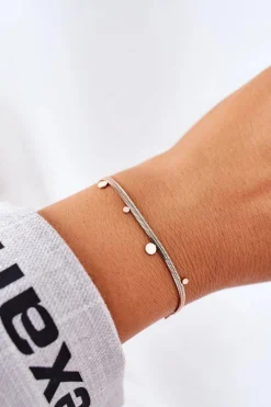 Bransoletki>Glam Chic Delikatna Bransoletka Na Łańcuszku Różowe Złoto