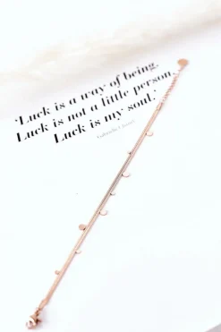 Bransoletki>Glam Chic Delikatna Bransoletka Na Łańcuszku Różowe Złoto