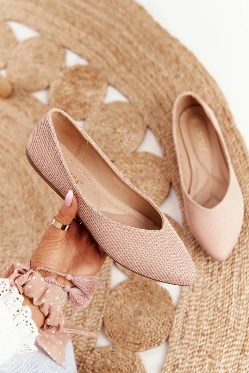 Clearance Buty damskie Vinceza Delikatne Baleriny W Szpic Vinceza 2209 Różowe