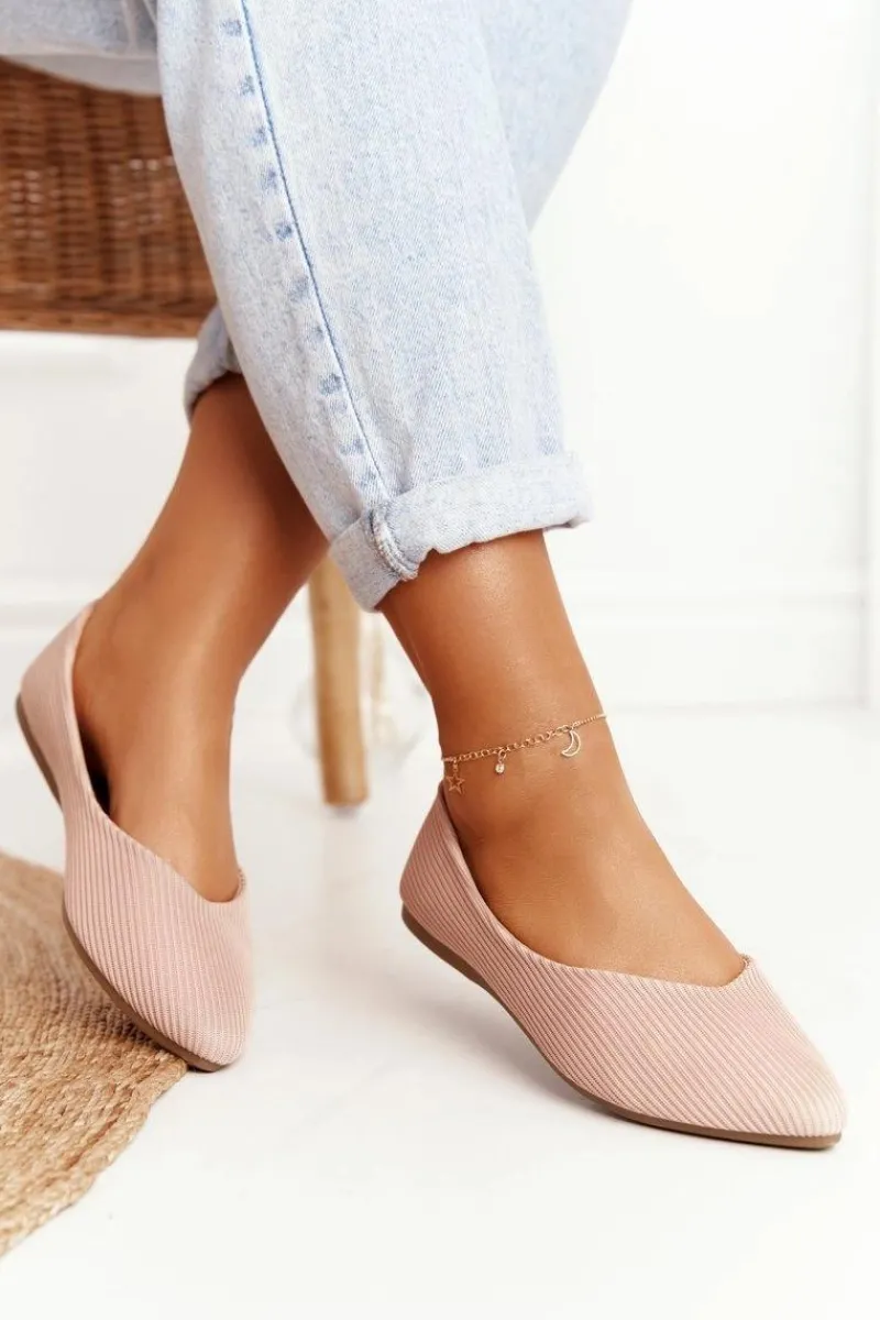 Clearance Buty damskie Vinceza Delikatne Baleriny W Szpic Vinceza 2209 Różowe