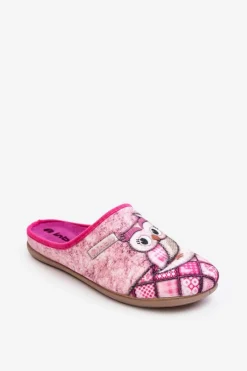 Best INBLU Domowe Klapki Klapki Sowa GF000018 Różowe Różowy