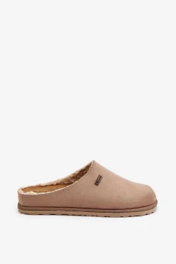 Sale INBLU Domowe Ocieplane Klapki Papcie CS-34-011 Beżowe