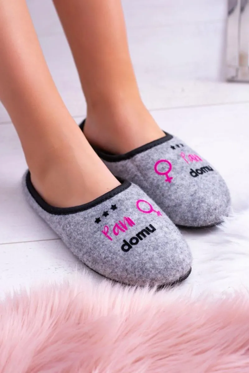 Discount Boto Dreex Filcowe Damskie Papcie Pani Domu Clara