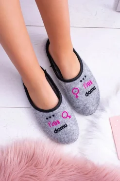 Discount Boto Dreex Filcowe Damskie Papcie Pani Domu Clara