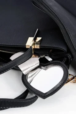 Hot Duża Czarna Torba Damska + Saszetka + Lustereczko POLSKA Torebki Nobo|Torebki Kuferki