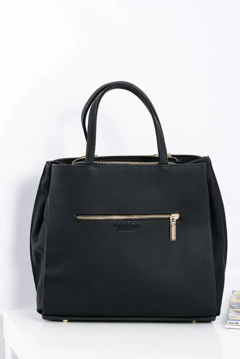 Hot Duża Czarna Torba Damska + Saszetka + Lustereczko POLSKA Torebki Nobo|Torebki Kuferki