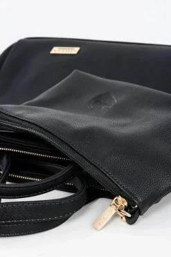 Hot Duża Czarna Torba Damska + Saszetka + Lustereczko POLSKA Torebki Nobo|Torebki Kuferki