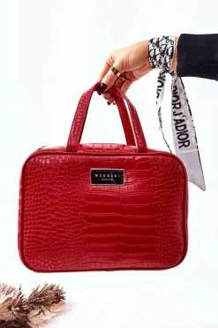 Online Monnari Duża Kosmetyczka CSM0080-005 Czerwona