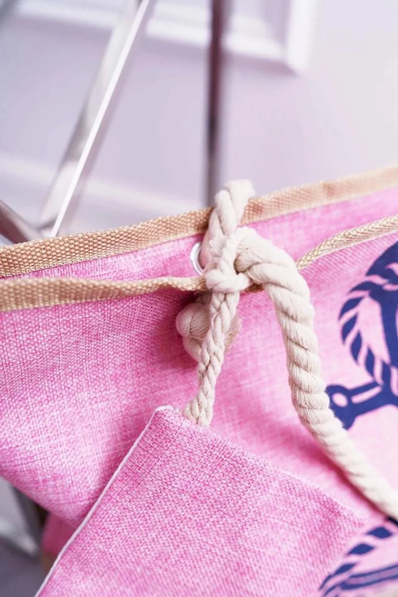 Hot Boto Duża Plażowa Torebka Shopper Różowa