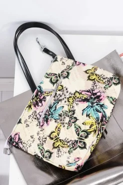 Torebki Klasyczne>Boto Duża Srebrna Torba Damska Shopper + Mniejsza Torebka