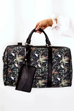 Hot Duża Torba Podróżna M3150-CM13 Zwierzęta Granatowa Torby Podróżne|Torby Sportowe