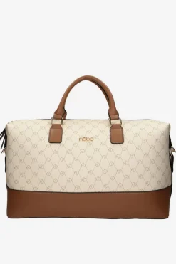 Torby Podróżne|Torby Sportowe>Nobo Duża Torba Podróżna P1250-CM00 Beżowo-Brązowa