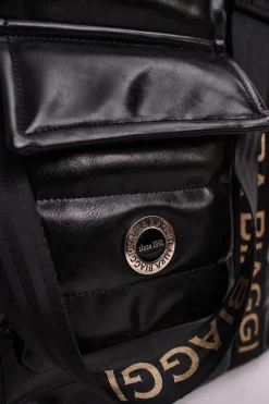 Clearance Duża Torba Shopper Z Kieszenią LAURA BIAGGI Czarna Torebki Klasyczne