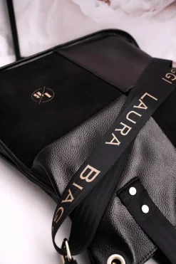 Online Duża Torba Shopper Z Odpinanym Paskiem LAURA BIAGGI Czarna Torebki Klasyczne