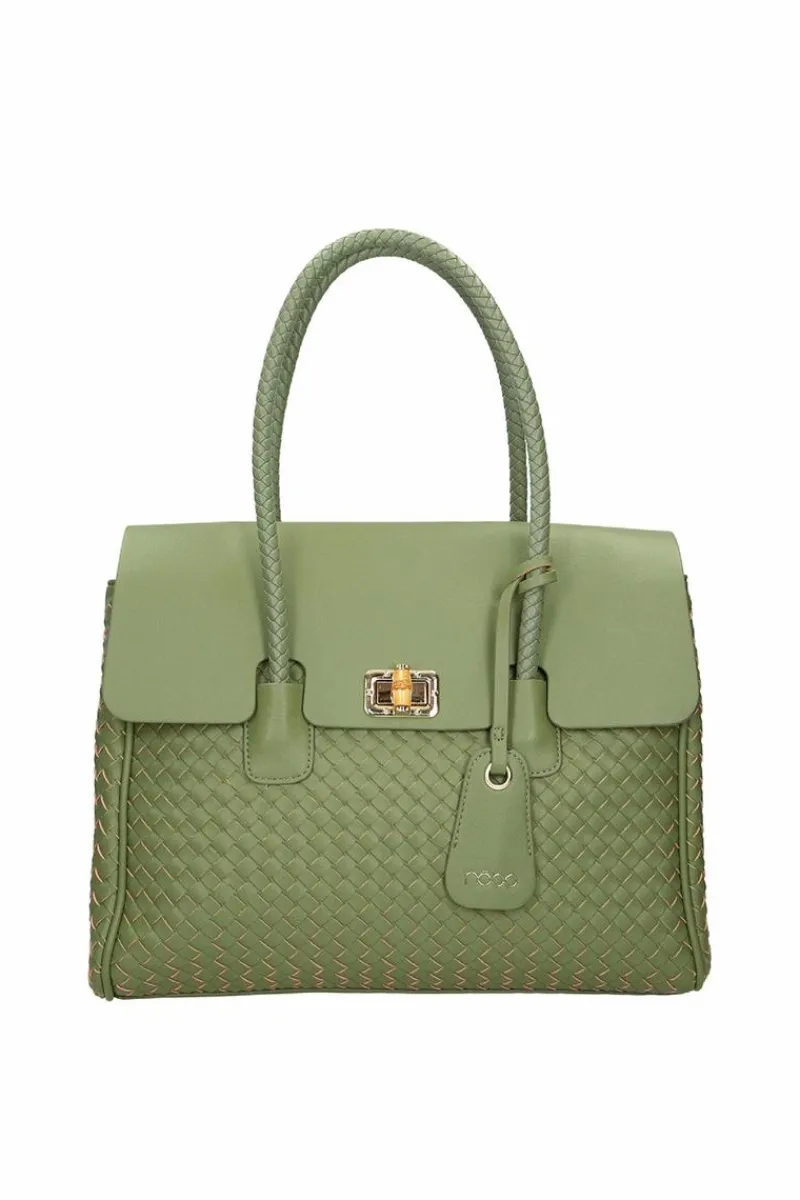 Outlet Nobo Duża Torebka Na Ramię M0870-C008 Zielona
