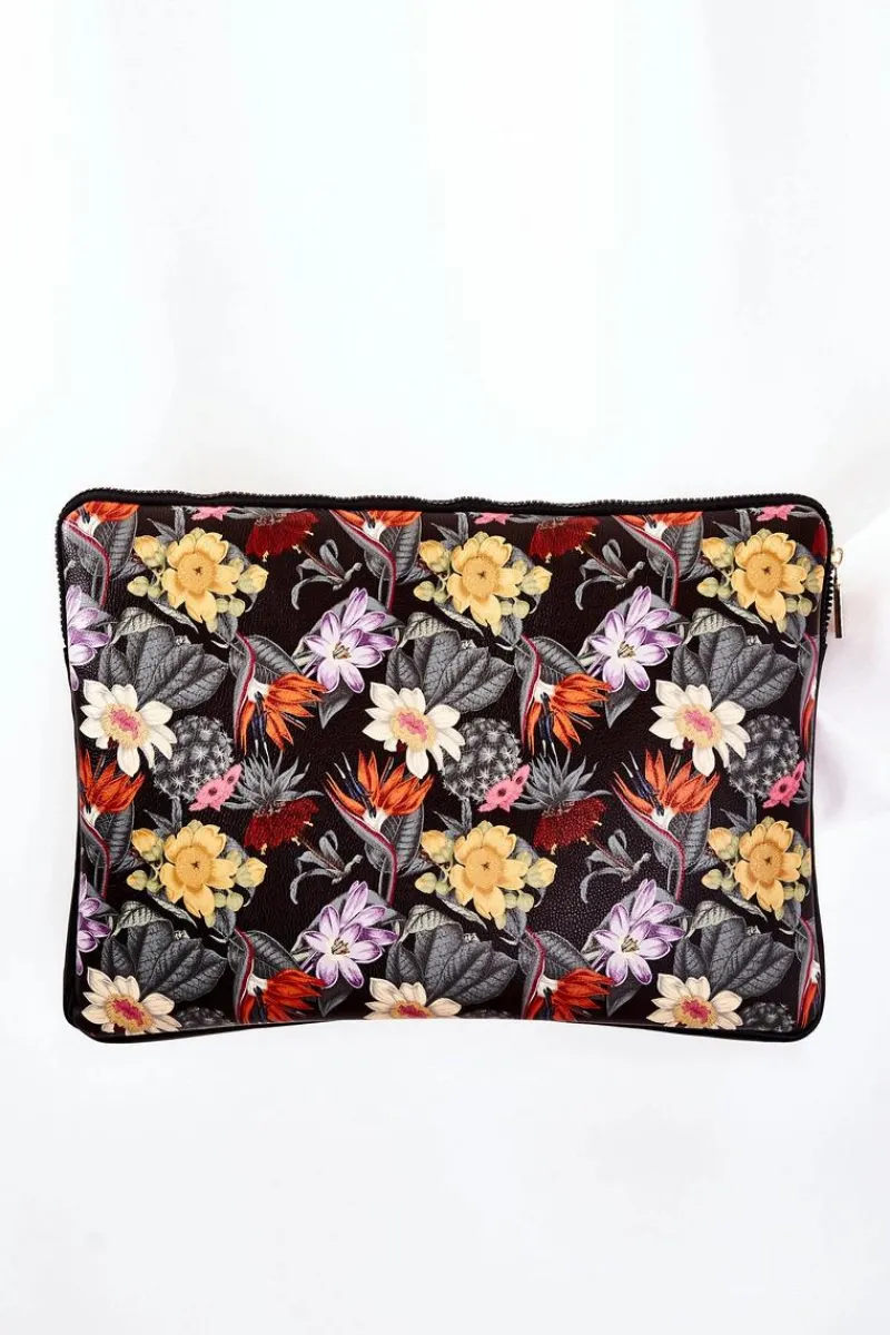 Torebki Nobo|Torebki Klasyczne>Nobo Duża Torebka M2010-CM20 Kwiaty Czarna