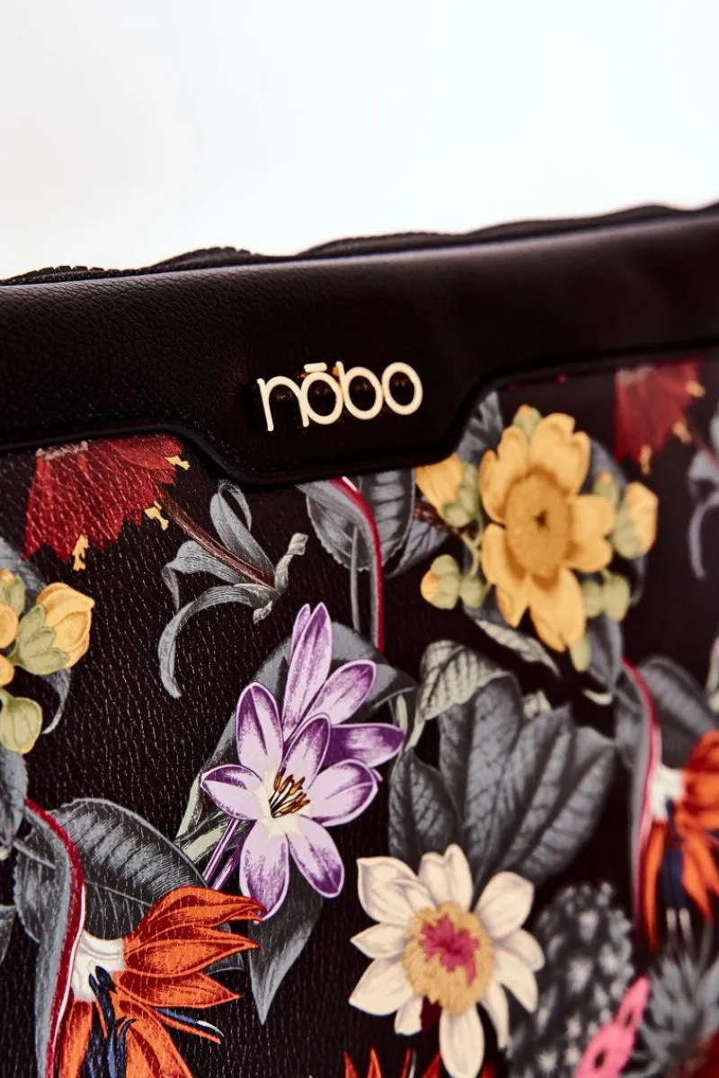 Torebki Nobo|Torebki Klasyczne>Nobo Duża Torebka M2010-CM20 Kwiaty Czarna