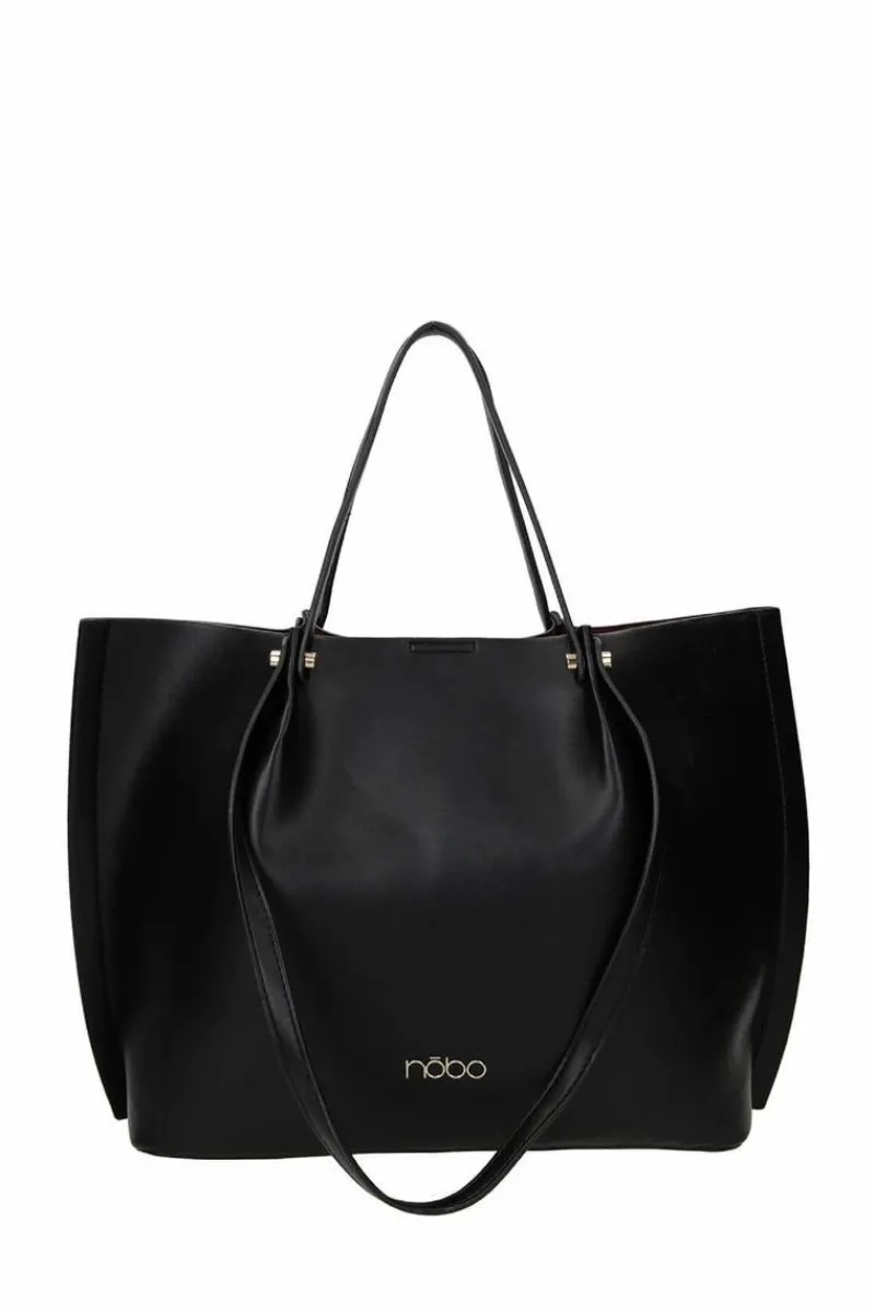 Torebki Nobo|Torebki Klasyczne>Nobo Duża Torebka Shopperka M0100-C020 Czarna