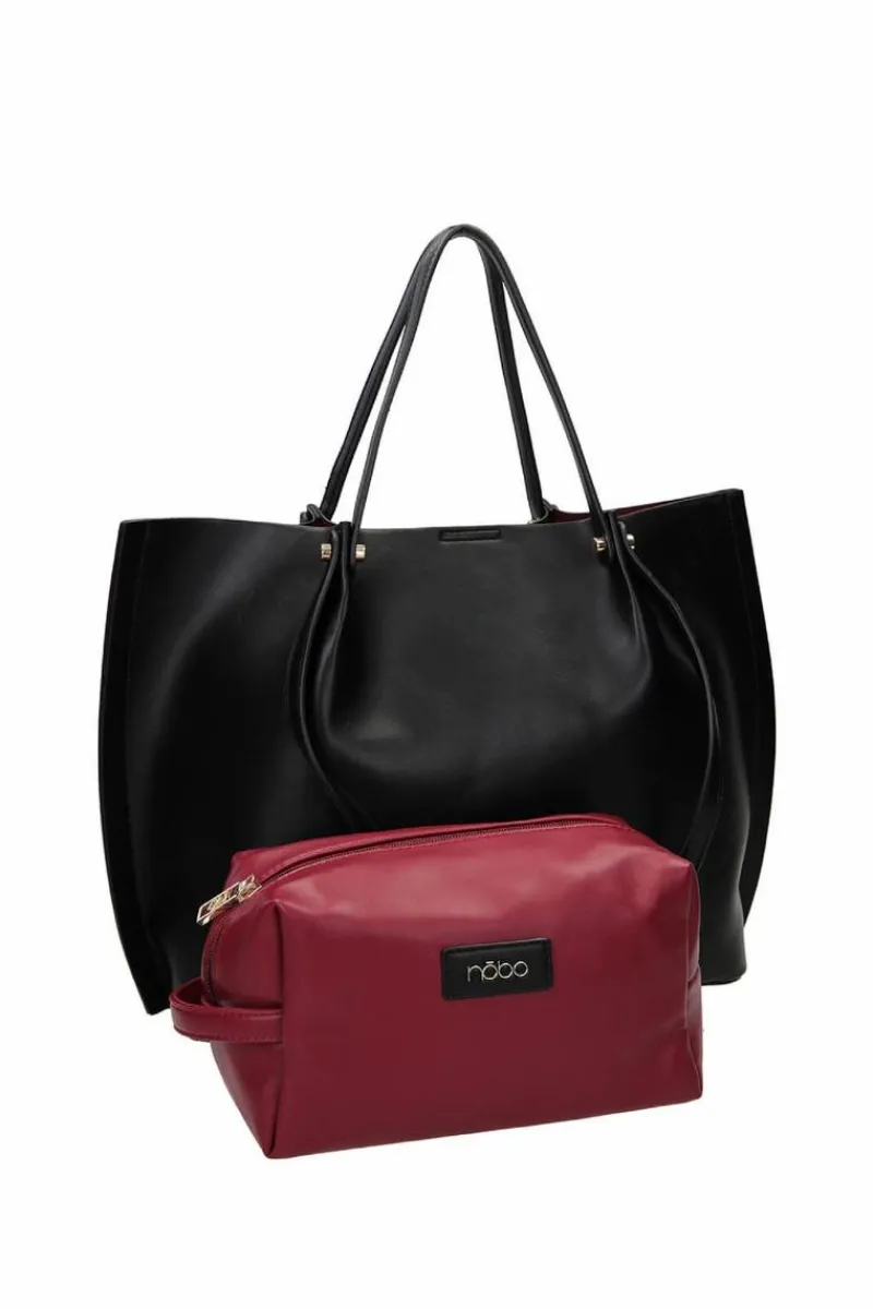 Torebki Nobo|Torebki Klasyczne>Nobo Duża Torebka Shopperka M0100-C020 Czarna
