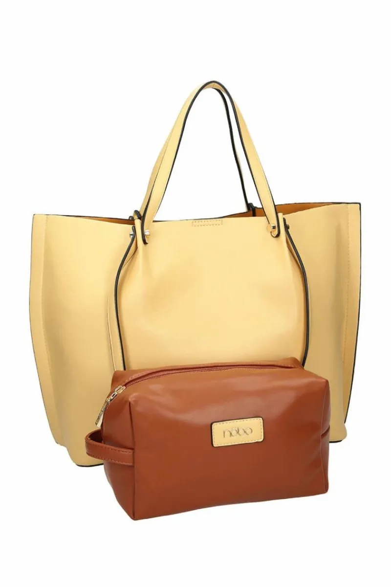 Sale Duża Torebka Shopperka M0100-C002 Żółta Torebki Nobo|Torebki Klasyczne
