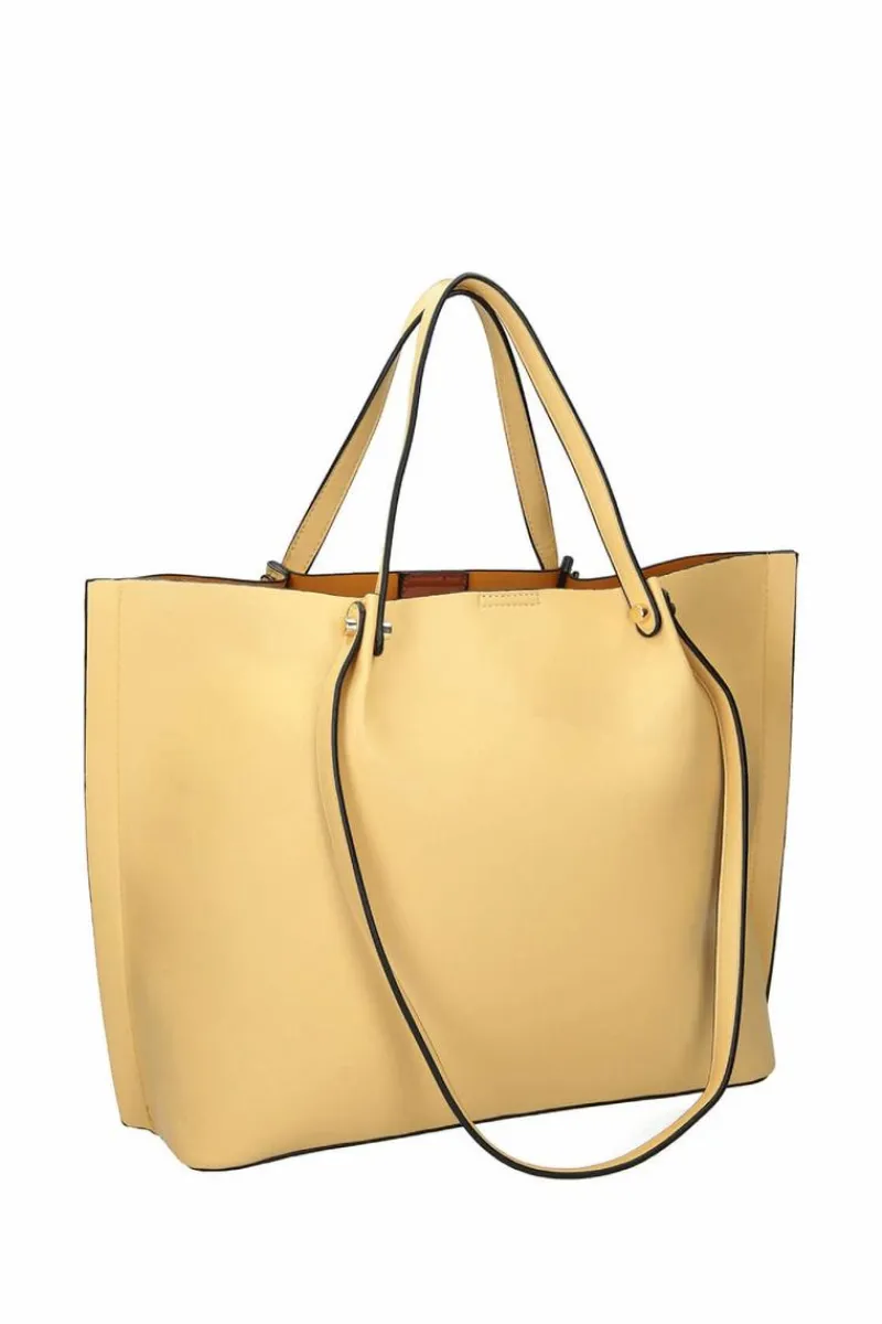 Sale Duża Torebka Shopperka M0100-C002 Żółta Torebki Nobo|Torebki Klasyczne