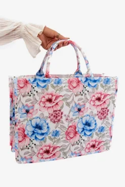 New Boto Duża Torebka W Kwiaty Różowa Mooch