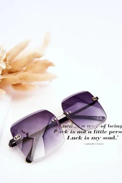 Okulary>Boto Duże Damskie Okulary Przeciwsłoneczne 400UV E4721 Gradient Czarne