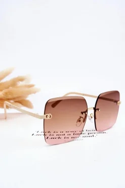 New Boto Duże Damskie Okulary Przeciwsłoneczne 400UV E4721 Kremowe