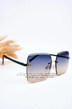 Outlet Boto Duże Damskie Okulary Przeciwsłoneczne 400UV E4721 Zielone