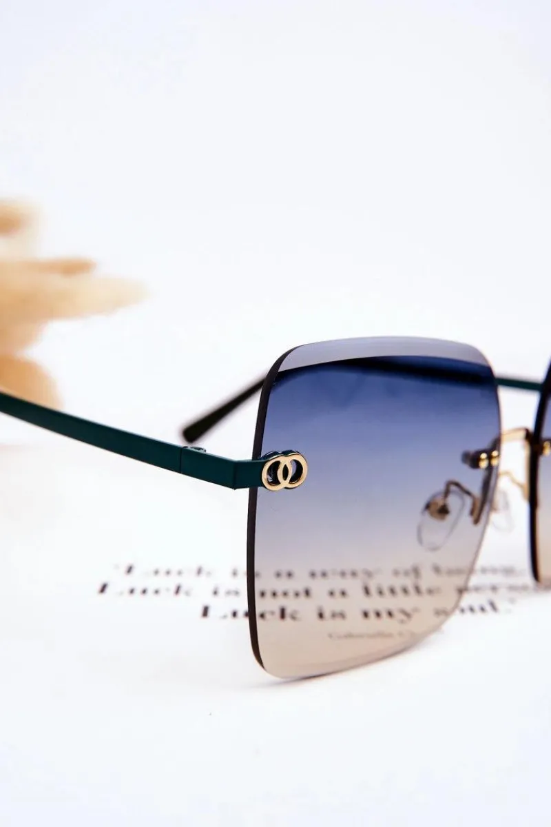 Outlet Boto Duże Damskie Okulary Przeciwsłoneczne 400UV E4721 Zielone