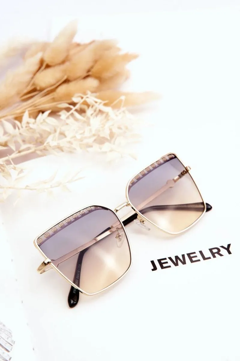 Okulary>PRIUS Duże Okulary Przeciwsłoneczne V303 Gradient Niebiesko-Pomarańczowy