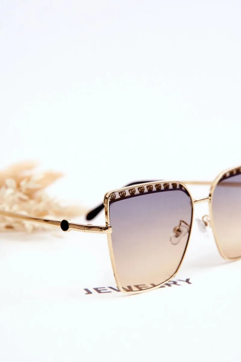 Okulary>PRIUS Duże Okulary Przeciwsłoneczne V303 Gradient Niebiesko-Pomarańczowy