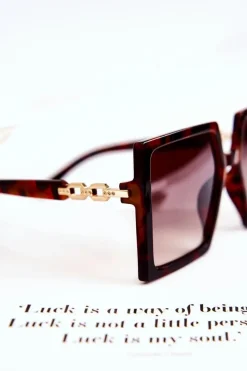 Okulary>Boto Duże Okulary Przeciwsłoneczne Kwadratowe Marmurkowe V130043 Brązowe