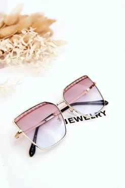 Sale Duże Okulary Przeciwsłoneczne V303 Gradient Pomarańczowo-Niebieski Okulary