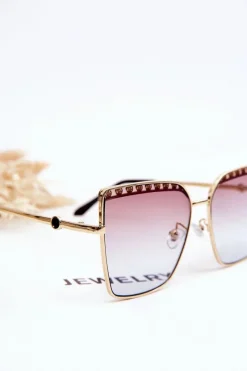 Sale Duże Okulary Przeciwsłoneczne V303 Gradient Pomarańczowo-Niebieski Okulary