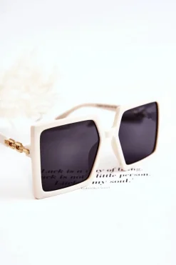 Okulary>Boto Duże Okulary Przeciwsłoneczne Kwadratowe V130043 Białe