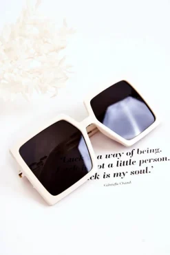 Okulary>Boto Duże Okulary Przeciwsłoneczne Kwadratowe V130043 Białe