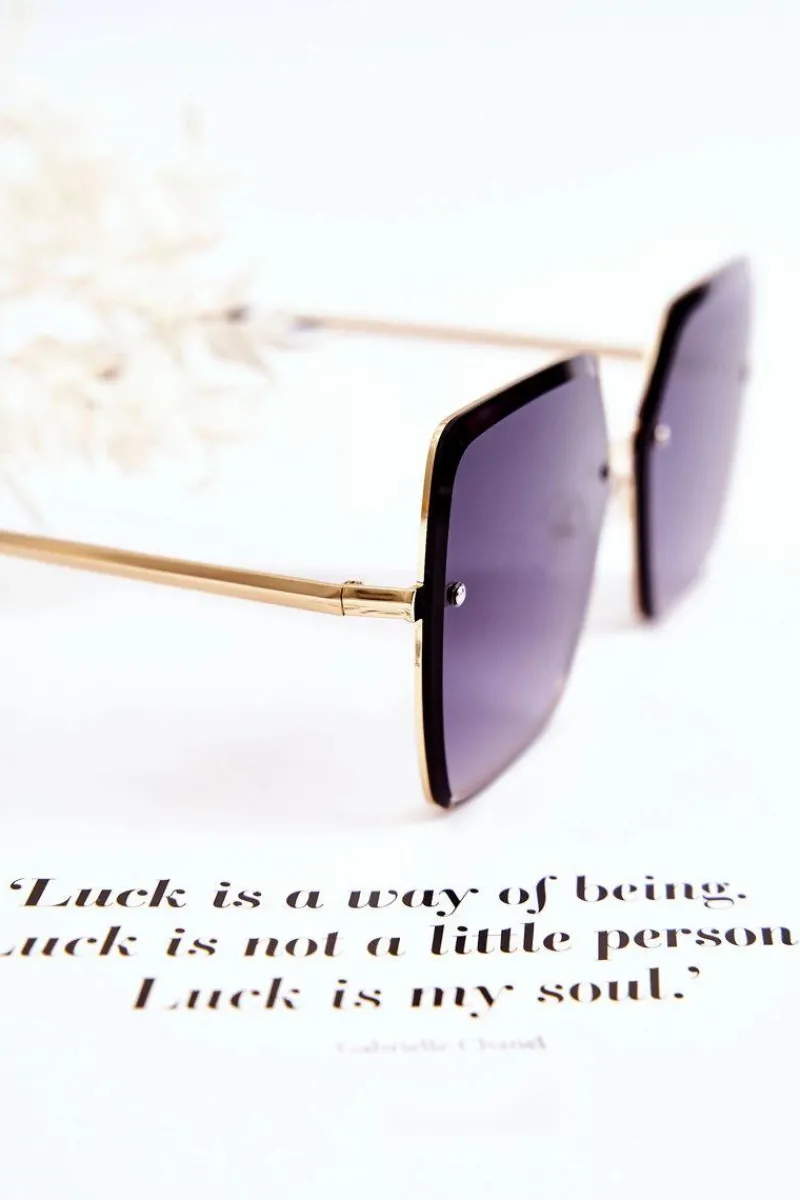 Best Duże Okulary Przeciwsłoneczne Kwadratowe V180005 Granatowe Okulary