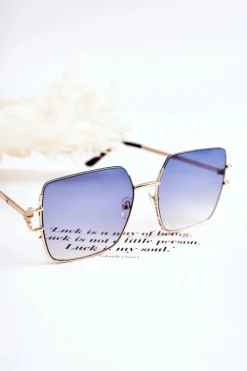 Okulary>Boto Duże Okulary Przeciwsłoneczne V160020 Niebiesko-Złote