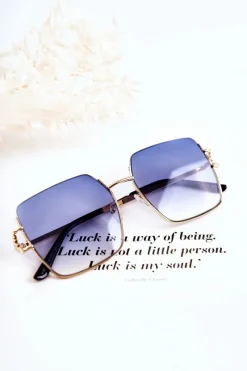 Okulary>Boto Duże Okulary Przeciwsłoneczne V160020 Niebiesko-Złote