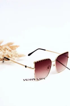 Outlet PRIUS Duże Okulary Przeciwsłoneczne V303 Gradient Brązowe