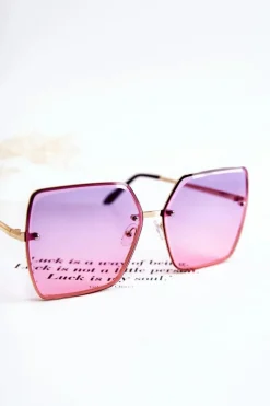 Boto Duże Okulary Przeciwsłoneczne Kwadratowe V180005 Fioletowo-Różowe