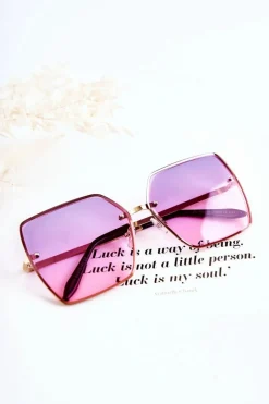 Boto Duże Okulary Przeciwsłoneczne Kwadratowe V180005 Fioletowo-Różowe